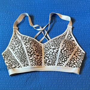 Victoria's Secret Leopard Print Sports Bra - Black and White